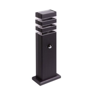 Słupek ogrodowy czarny aluminium 40cm Gu10 z czujnikiem ruchu