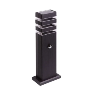 Słupek ogrodowy czarny aluminium 40cm Gu10 z czujnikiem ruchu