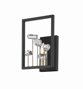 Zuma Line Caroline Kinkiet lampa ścienna kolor czarny mat/francuskie złoto metal/szkło, E14 IP20 - W0541-01A-SDAC