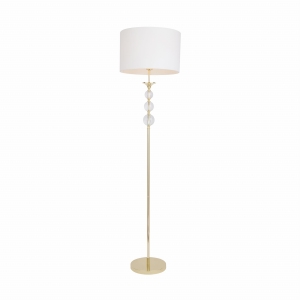 Zuma Line Rea Lampa podłogowa kolor złoty/biały metal/szkło, E27 IP20 - RLL93163-1GW