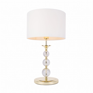 Zuma Line Rea Lampa stołowa kolor złoty/biały metal/szkło, E27 IP20 - RLT93163-1GW