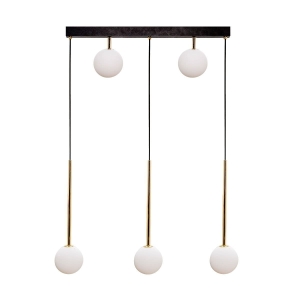 Zuma Line Ali Lampa wisząca kolor czarny/złoty metal/szkło, 5*G9 IP20 - 5641