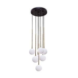 Zuma Line Ali Lampa wisząca kolor czarny/złoty metal/szkło, 7*G9 IP20 - 5642