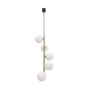 Zuma Line Ali Lampa wisząca kolor czarny/złoty metal/szkło, 5*G9 IP20 - 5648