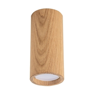 Zuma Line Oak Spot tuba – lampa natynkowa kolor drewniany drewno, GU10 IP20 - 3100103
