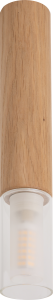 Zuma Line Madera Spot tuba – lampa sufitowa - kolor drewniany drewno/tkanina, G9 IP20 - 3210203