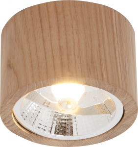 Zuma Line Oak Spot tuba – lampa sufitowa - kolor drewniany drewno, GU10 (ES111) IP20 - 3010103