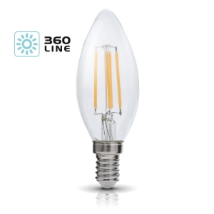 Żarówka świeczka LED FSW 4W E14 barwa ciepła KAFSWE144WCB Kobi