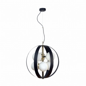 Zuma Line Nela Lampa wisząca kolor czarny/złoty metal/szkło, 6*E14 IP20 - 1138