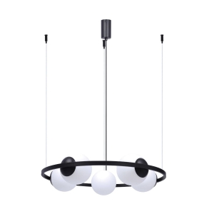 Zuma Line Orbit Lampa wisząca kolor czarny metal/szkło, 5*E27 IP20 - 5011
