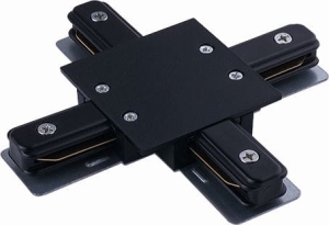ŁĄCZNIK KRZYżOWY WPUSZCZANY CZARNY PROFILE RECESSED X-CONNECTOR BLACK 8837 Nowodvorski