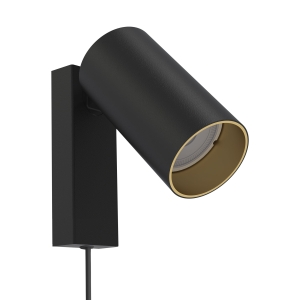 Kinkiet z przewodem MONO I BLACK/GOLD 7765 Nowodvorski Lighting