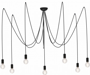 LAMPA WISZĄCA SPIDER BLACK VII 6785 Nowodvorski