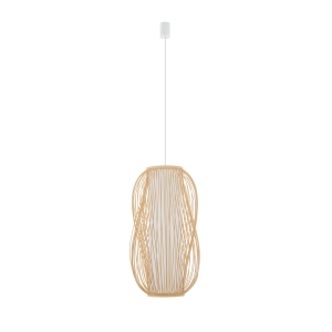 Lampa wisząca PUKET L z kloszem w kolorze naturalnego drewna  11162 Nowodvorski