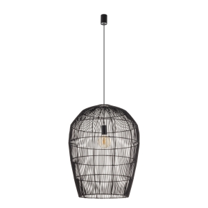 Lampa wisząca HAITI L Czarny bambusowy klosz  na E27 11168 Nowodvorski