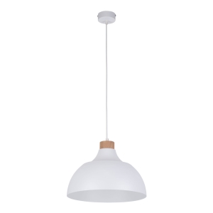 Lampa wisząca CAP kolor biały / jasne drewno na E27 - 2070 TK Lighting