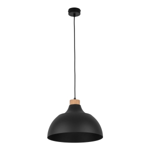 Lampa wisząca CAP kolor czarny / jasne drewno na E27 - 2071 TK Lighting
