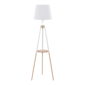 Lampa podłogowa VAIO kolor biały / jasne drewno na E27 - 698 TK Lighting