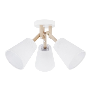 Lampa sufitowa VAIO kolor biały / jasne drewno na E27 - 665 TK Lighting