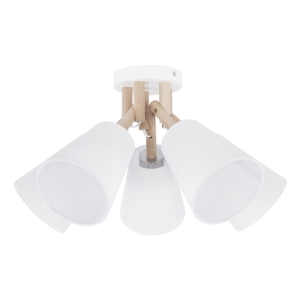 Lampa sufitowa VAIO kolor biały / jasne drewno na E27 - 666 TK Lighting