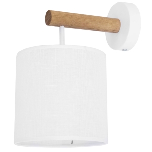 Kinkiet DEVA kolor biały / jasne drewno na E27 - 4108 TK Lighting
