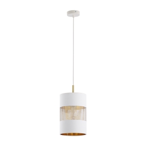 Lampa wisząca BOGART kolor biały / złoty proszek na E27 - 3208 TK Lighting