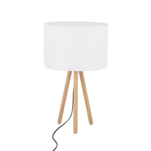 Lampka nocna TOKYO kolor czarny / jasne drewno na E27 - 5290 TK Lighting