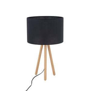 Lampka nocna TOKYO kolor czarny / jasne drewno na E27 - 5293 TK Lighting