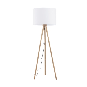 Lampa podłogowa TOKYO kolor czarny / jasne drewno na E27 - 5299 TK Lighting