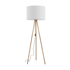 Lampa podłogowa TOKYO kolor czarny / jasne drewno na E27 - 5284 TK Lighting