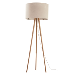 Lampa podłogowa TOKYO kolor czarny / jasne drewno na E27 - 5288 TK Lighting