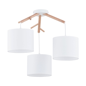 Lampa wisząca ALBERO kolor biały / sosna na E27 - 6553 TK Lighting