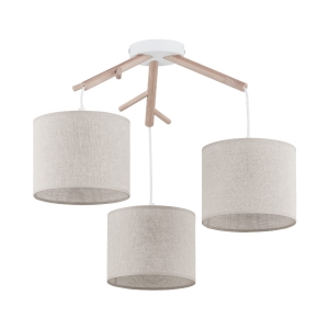 Lampa wisząca ALBERO kolor biały / sosna na E27 - 6556 TK Lighting