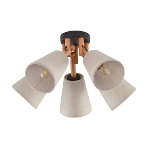 Lampa sufitowa VAIO kolor czarny / sosna na E27 - 575 TK Lighting