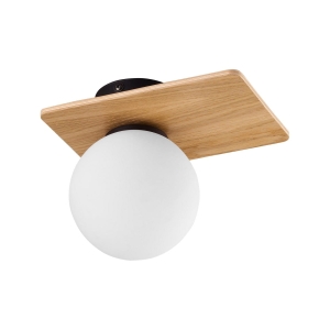 Szklany klosz Lampa sufitowa BIANCA kolor biały / sosna na G9 - 4540 TK Lighting