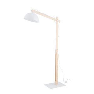 Lampa podłogowa OSLO kolor biały / jasne drewno na E27 - 5592 TK Lighting