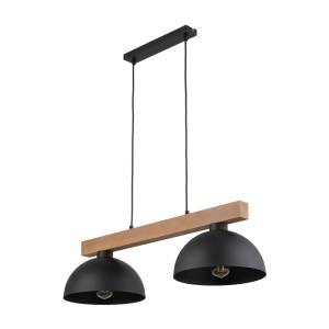 Lampa wisząca OSLO kolor czarny / jasne drewno na E27 - 4711 TK Lighting