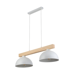 Lampa wisząca OSLO kolor biały / jasne drewno na E27 - 4713 TK Lighting