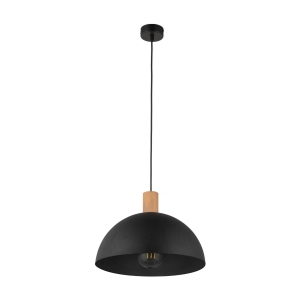 Lampa wisząca OSLO kolor czarny / jasne drewno na E27 - 4852 TK Lighting
