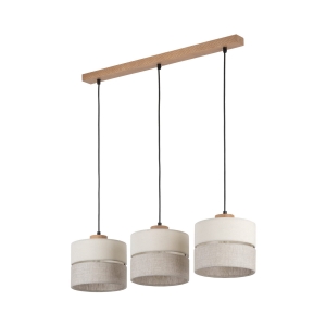 Lampa wisząca ECO kolor czarny / jasne drewno na E27 - 5771 TK Lighting
