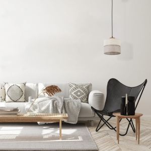 Lampa wisząca ECO kolor czarny / jasne drewno na E27 - 5770 TK Lighting