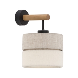 Kinkiet ECO kolor czarny / jasne drewno na E27 - 5776 TK Lighting