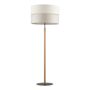 Lampa podłogowa ECO kolor czarny / jasne drewno na E27 - 5597 TK Lighting