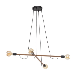 Lampa wisząca HELIX kolor czarny / orzech na E27 - 4949 TK Lighting