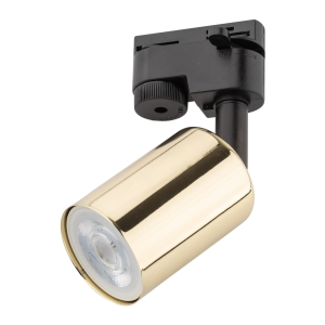 Lampa reflektor na szynę 1 fazowy TRACER kolor czarny / złoty na GU10 - 4921 TK Lighting