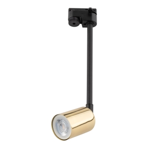 Lampa reflektor na szynę 1 fazowy TRACER kolor czarny / złoty na GU10 - 4920 TK Lighting