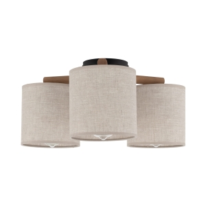Lampa sufitowa DEVA kolor czarny / jasne drewno na E27 - 6865 TK Lighting