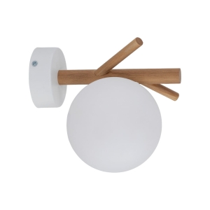 Kinkiet SHERON kolor biały / jasne drewno na G9 - 5307 TK Lighting