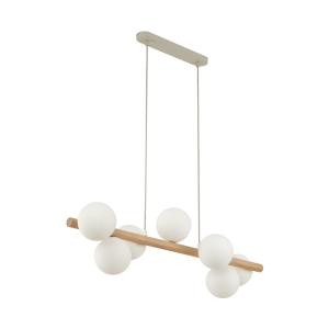 Lampa wisząca ESTERA kolor beżowy / jasne drewno na G9 - 5905 TK Lighting