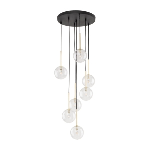 Lampa wisząca NILOS kolor czarny / złoty na G9 - 5362 TK Lighting